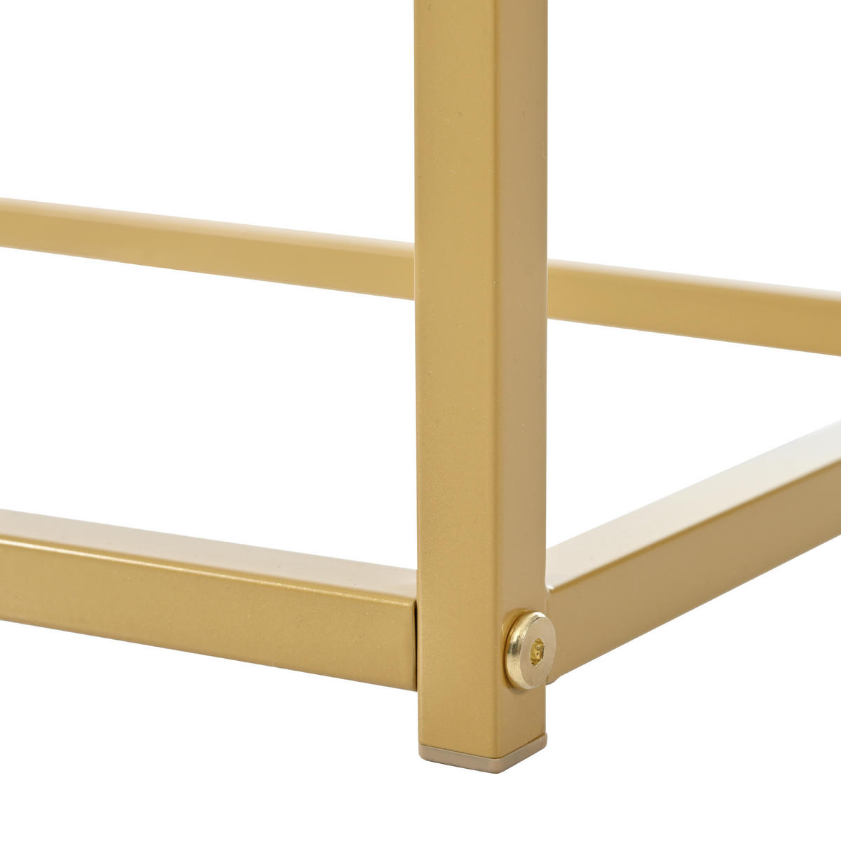 KONSOLENTISCH Golden und Weiß 110/32/85CM - Weiß, Holzwerkstoff/Metall (110/32/85cm) - Urban Meuble