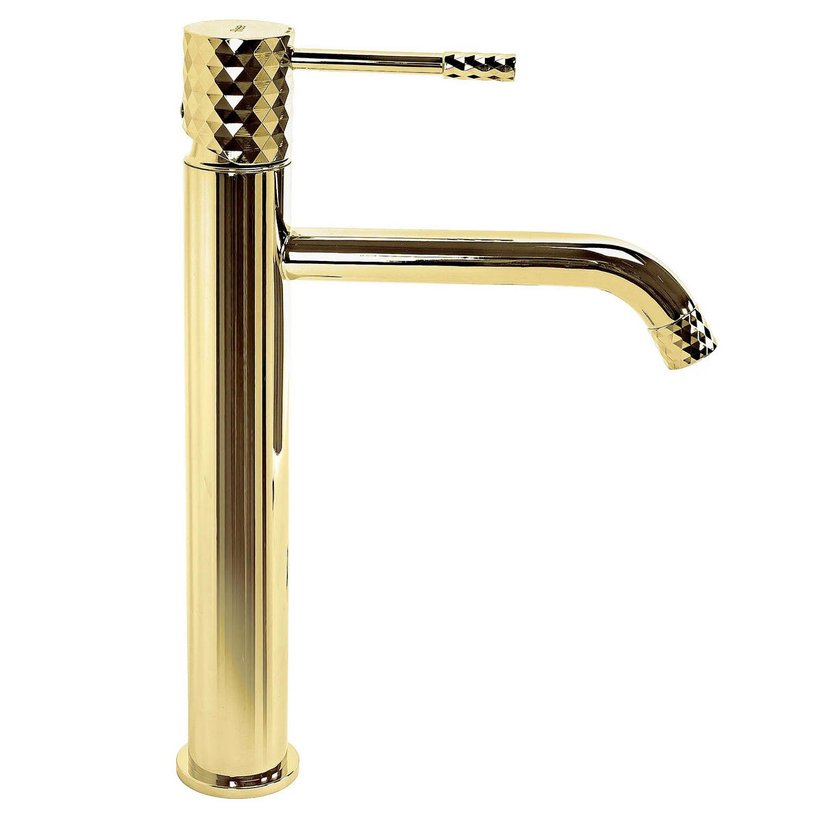 WASCHBECKENARMATUR Rea Lungo Diamond Gold High - Goldfarben, Metall (4/30/12cm) - REA