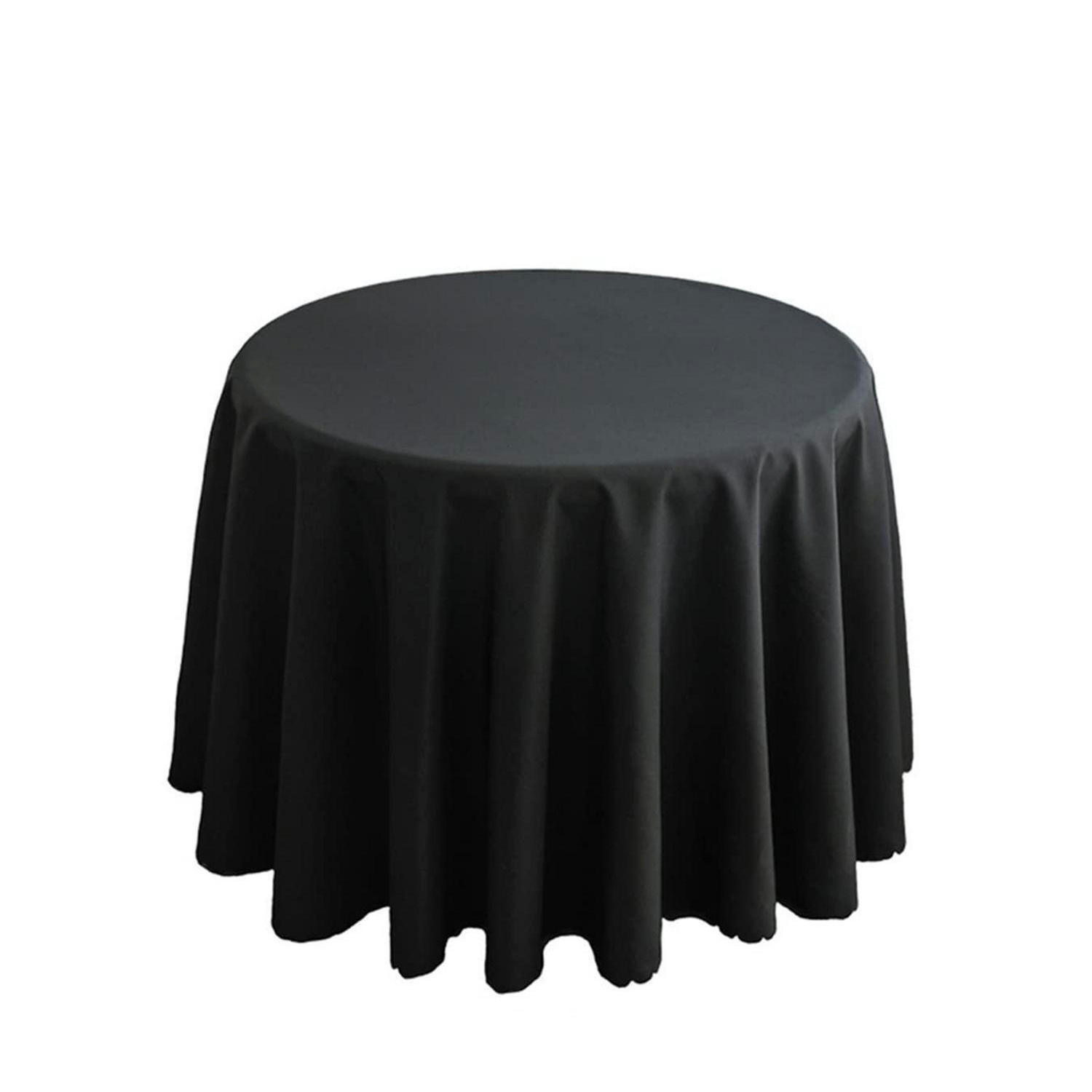 TISCHDECKE Rund Schwarz 200 cm - Schwarz, Textil (200/200/1.5cm)
