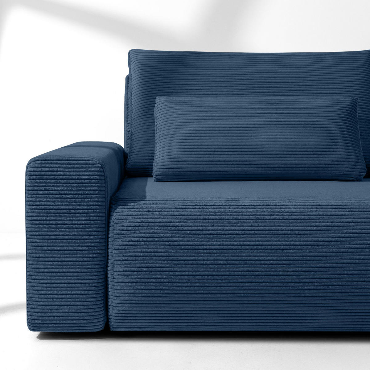 3-SITZER SCHLAFSOFA MOLLIS, Corduroy, Marine - Dunkelblau, Holz/Holzwerkstoff (250/93/108cm) - KONSIMO®