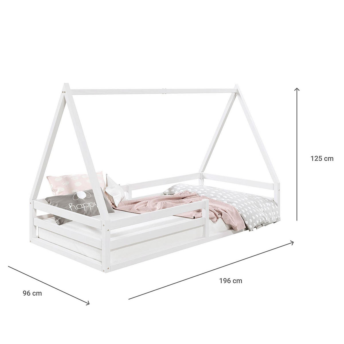 HAUSBETT SILA 90x190 cm weiß - Weiß, Holz (90/190cm) - IDIMEX