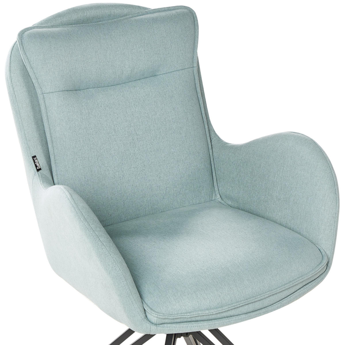 ESSZIMMERSTUHL 2er-Set Mintgrün Avelar - Schwarz/Mintgrün, Textil (62/92/63cm) - Beliani