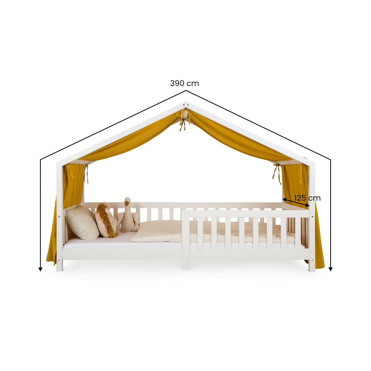 HAUSBETT-HIMMEL LIAN gelb - Gelb, Textil - IDIMEX