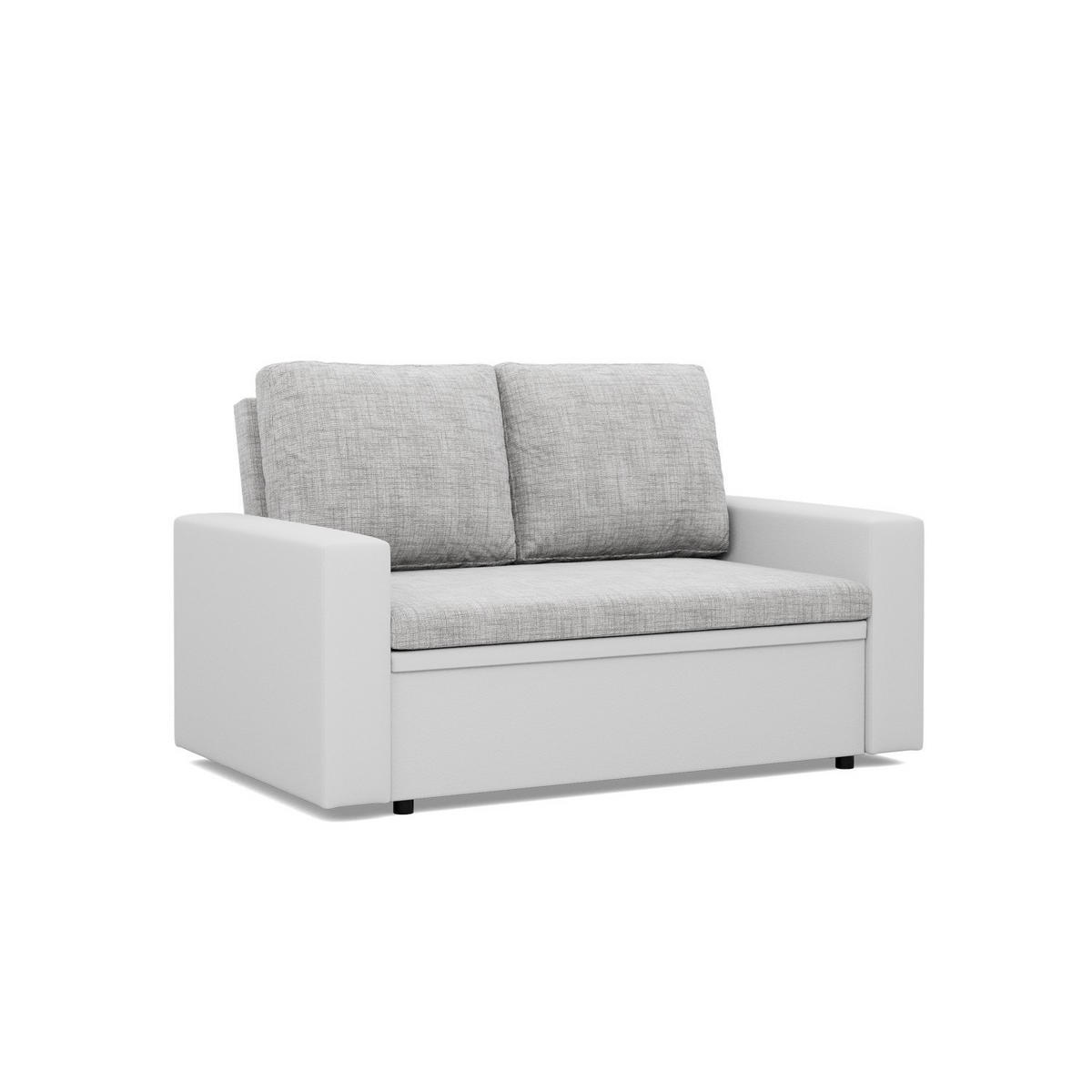 SOFA 2-SITZER MIT SCHLAFFUNKTION LUNA, Grau + Grau - Hellgrau/Grau, Textil (148/90/87cm)