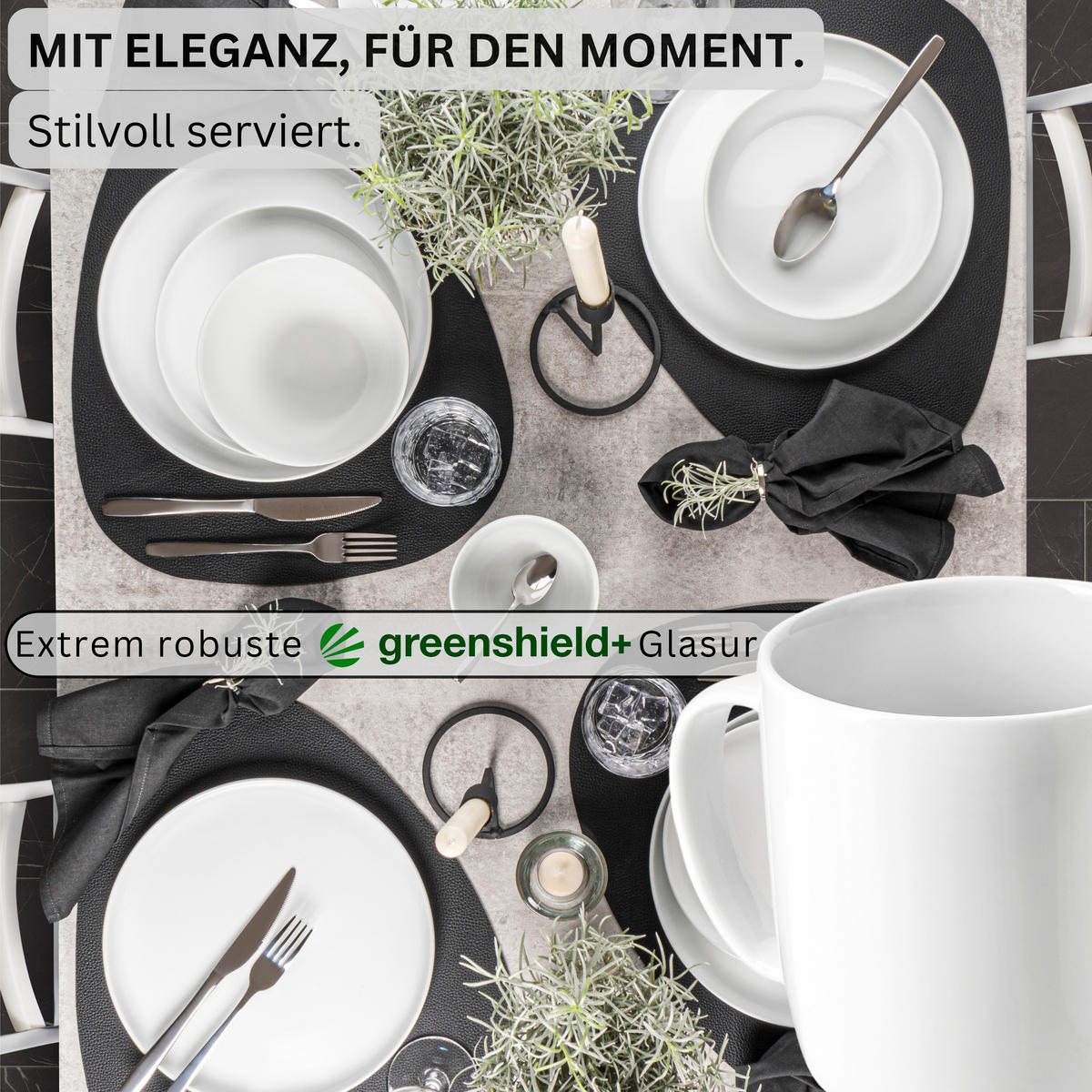 KAFFEEBECHER MARLO - 6 teilig aus Porzellan - Weiß, Keramik (0.35L) - Sänger