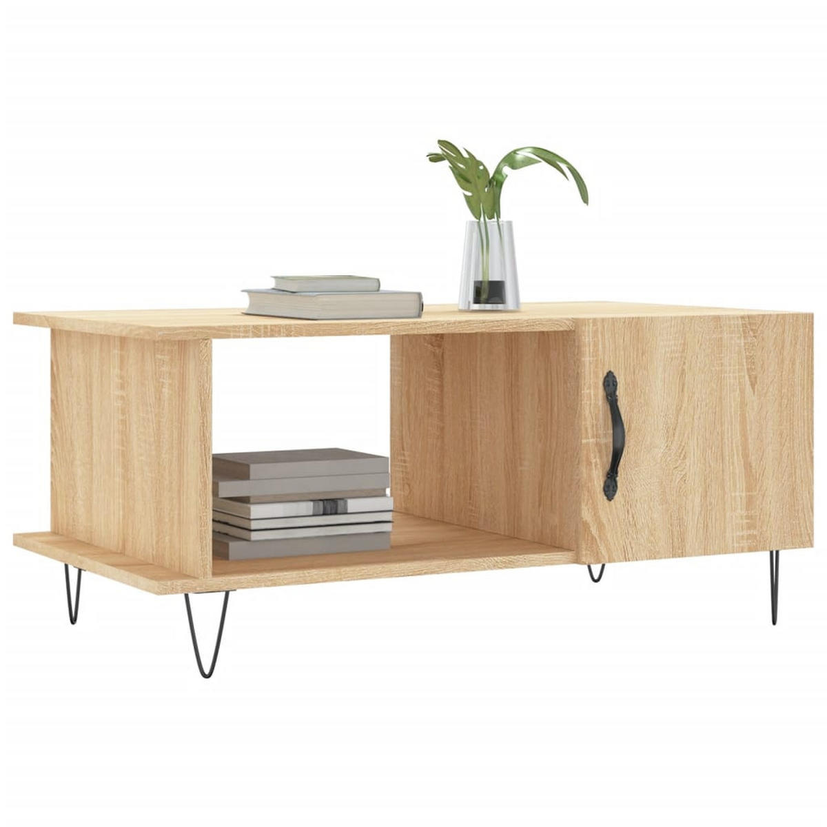 COUCHTISCH Sonoma-Eiche 90x50x40 cm Holzwerkstoff - Braun, Holzwerkstoff (90/50/40cm) - furnicato