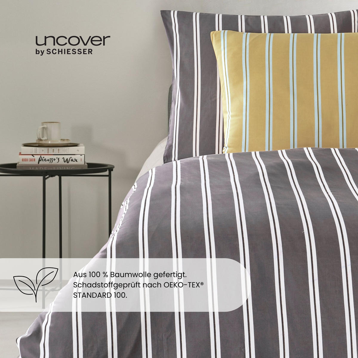 BETTWÄSCHESET Colorado - Renforcé - 2-teilig - 135x200cm - Dunkelgrau - Dunkelgrau, Textil (135/200cm) - Uncover by Schiesser