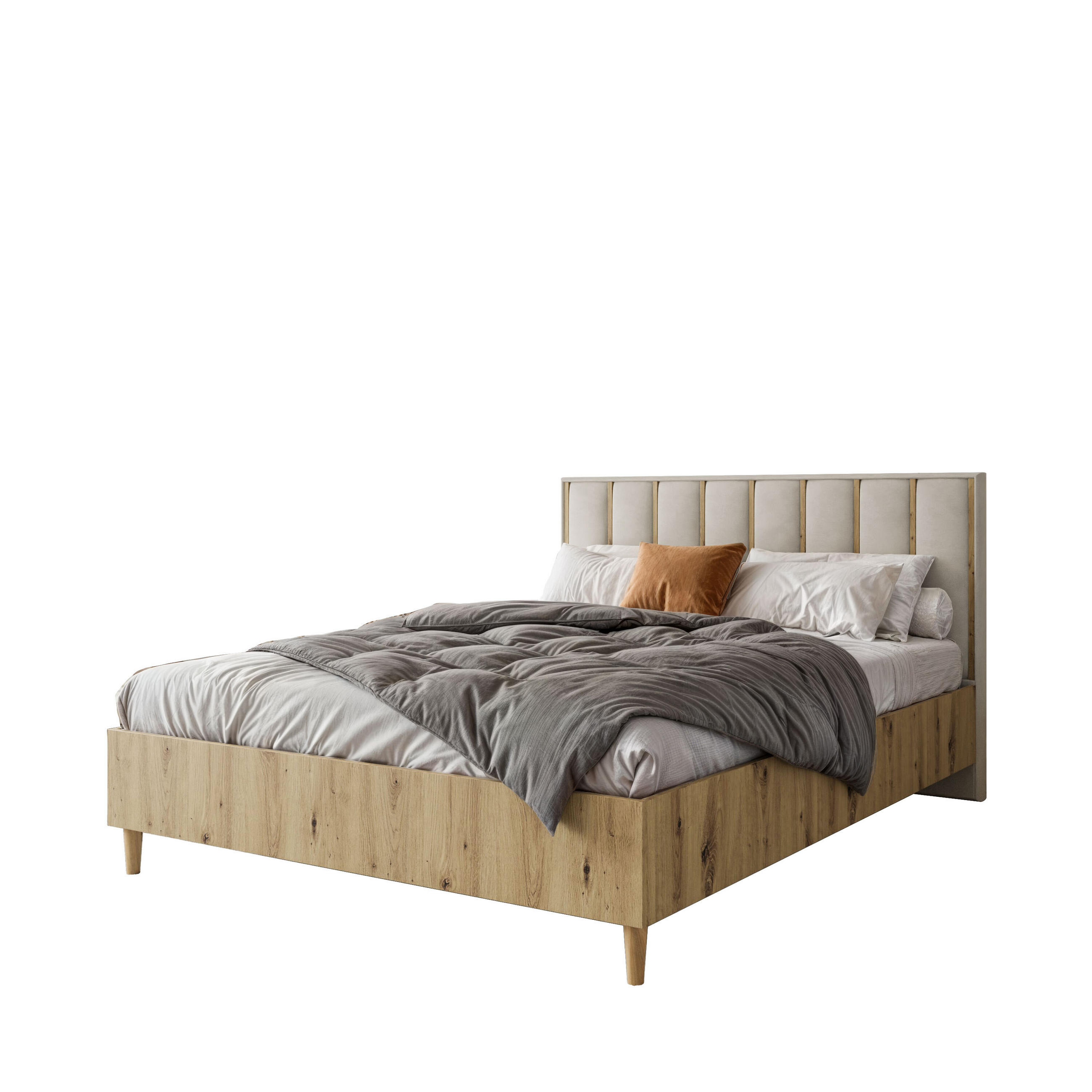 Margaret Hadas24 Doppelbett Eiche Artisan, Beige 160x200 cm