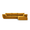 ECKSOFA rechts Kaelle aus Samt gelb 4 Sitzplätze - Gelb, Textil (171/308cm) - Micadoni