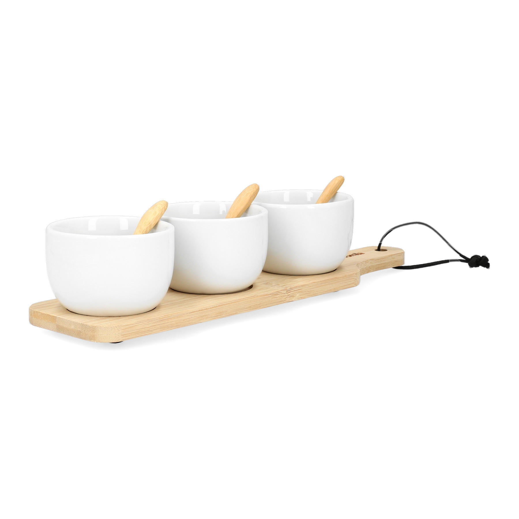 SERVIERSCHALENSET Fincan Weiß 32/8 cm - Weiß, Keramik (8/8/32cm) - Homla