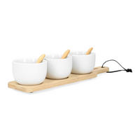 SERVIERSCHALENSET Fincan Weiß 32/8 cm - Weiß, Keramik (8/8/32cm) - Homla