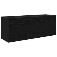 BAD-WANDSCHRANK Schwarz 80/25/30 Cm Holzwerkstoff - Schwarz, Holzwerkstoff (25/30/80cm) - vidaXL