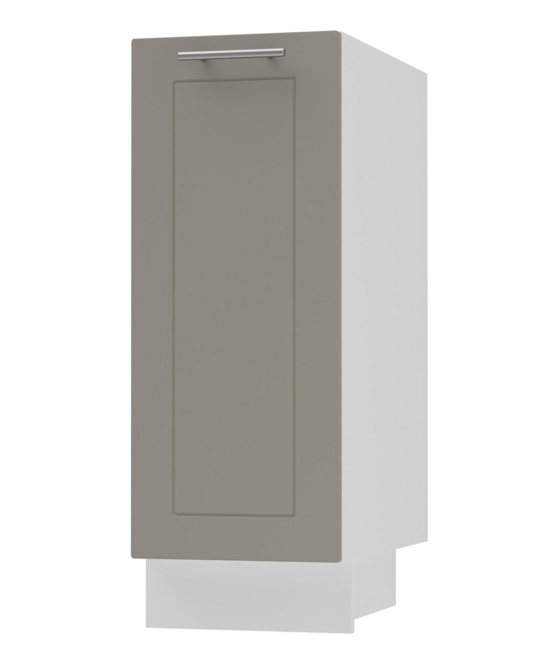 KÜCHENUNTERSCHRANK Kvantum D1D/30 Beige Matt / Weiß Matt 30 / 50 / 82cm - Beige/Weiß, Holz/Holzwerkstoff (30/82/50cm) - Feldmann-Wohnen