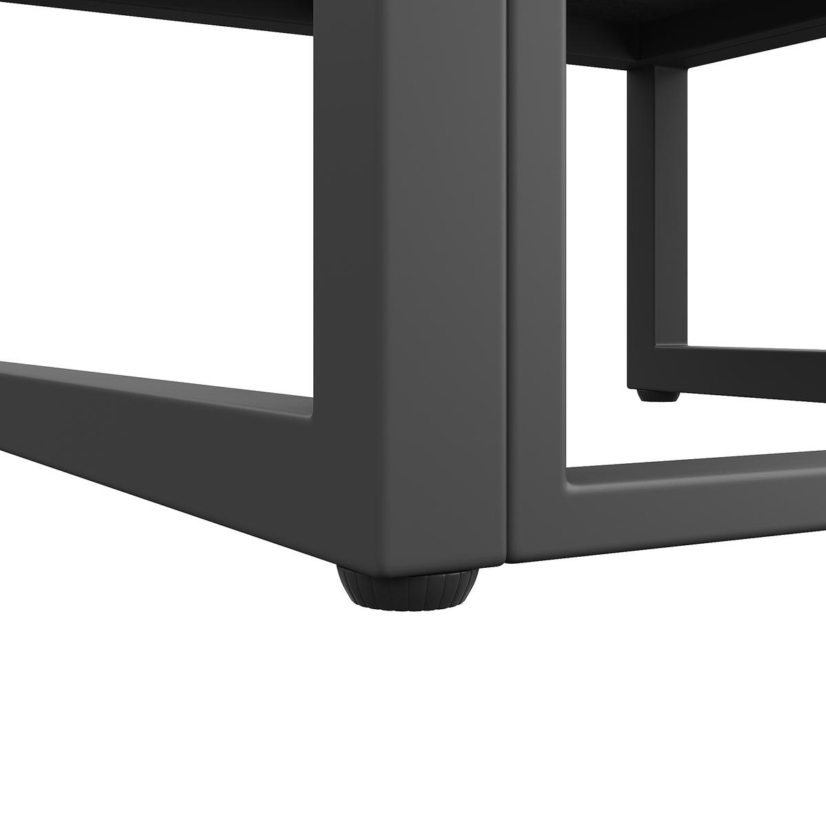 GARTENMÖBEL 122x60x78cm grau aus Metall und Glas, mit Kissen - Grau, Metall - Modfu