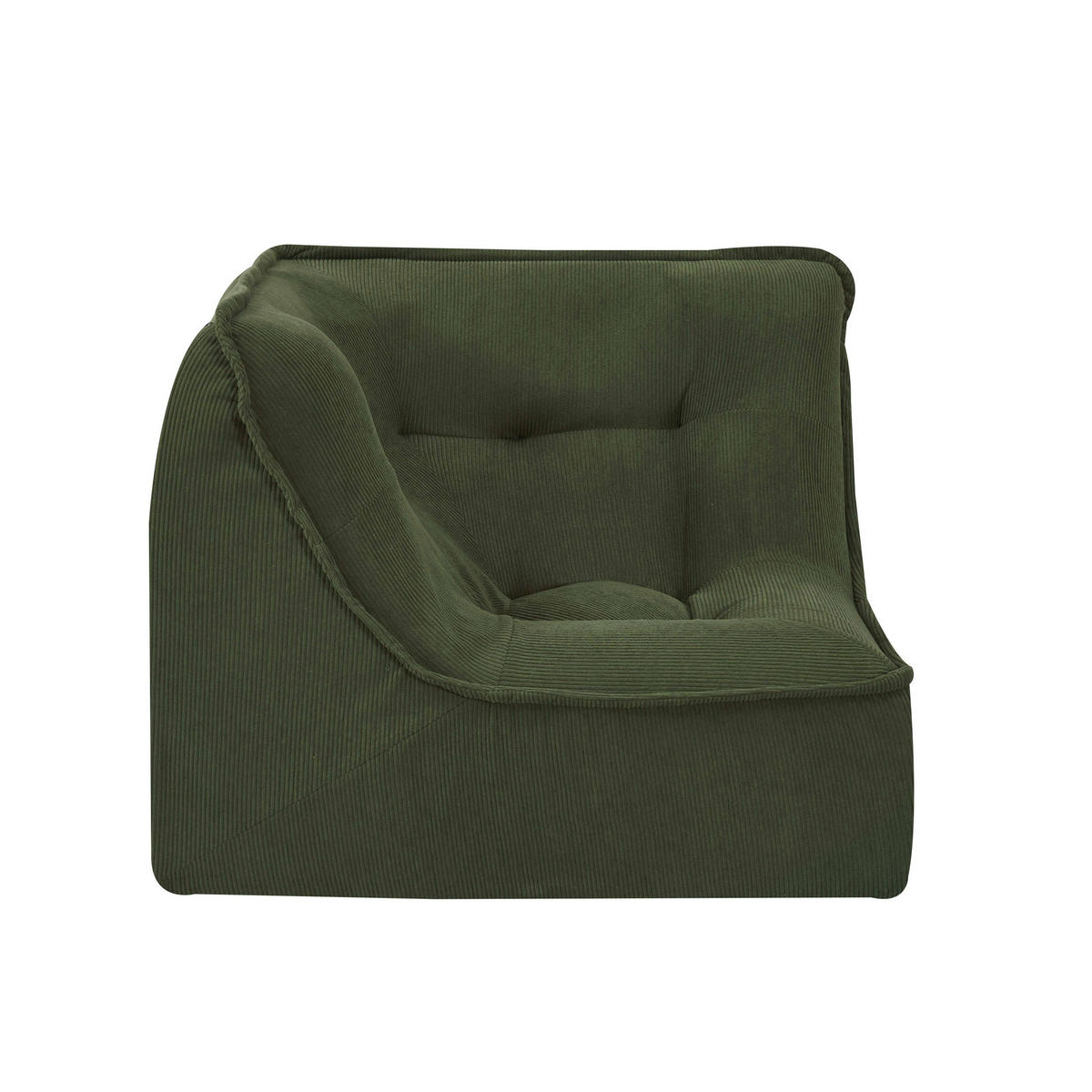 ECKSESSEL, Grün - Grün, Textil (90/70/90cm) - Oviala