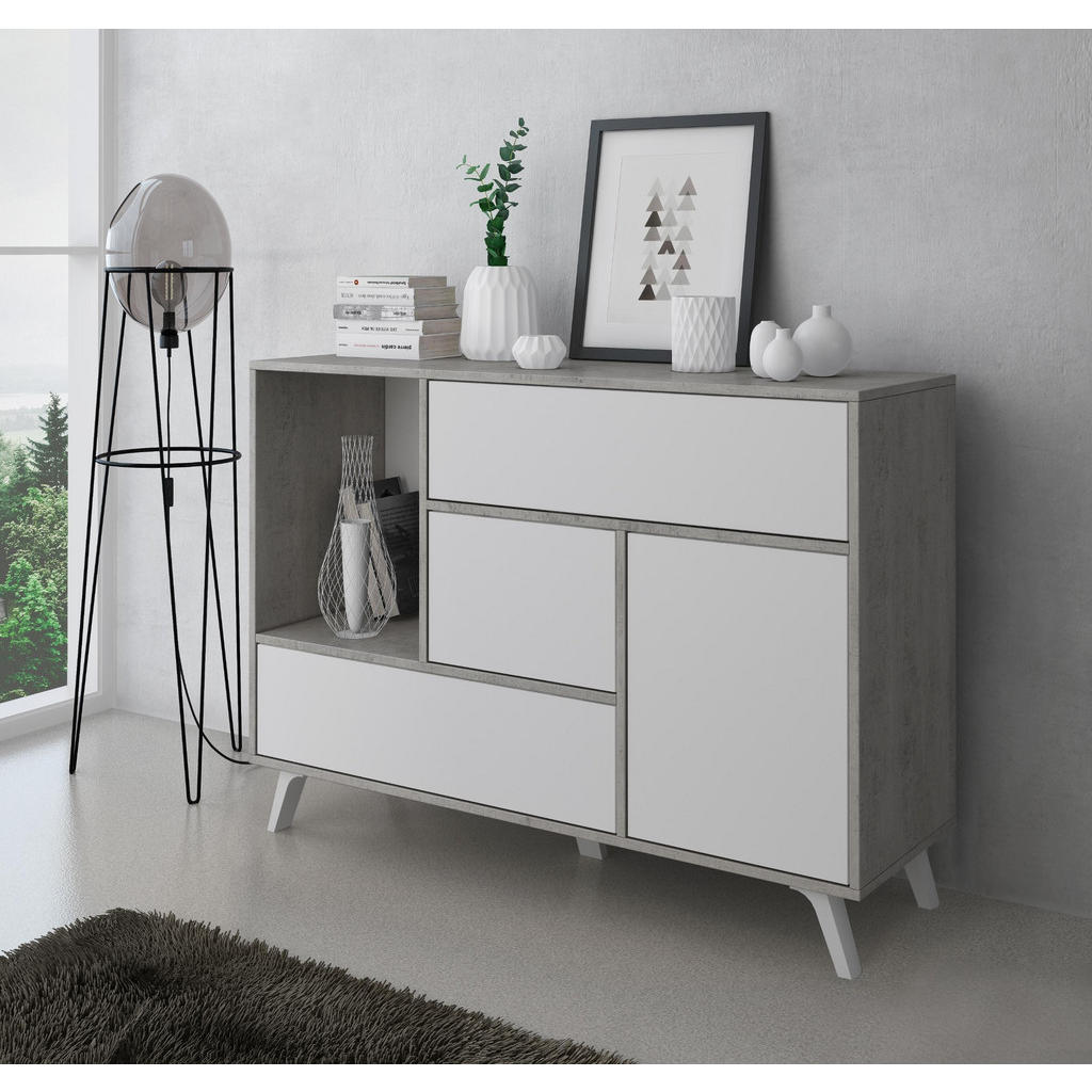 Thumbnail - Skraut Home Sideboard, Mehrfarbig, Holzwerkstoff, Rechteckig, 120x86x40 cm, Wohnzimmer, Kommoden & Sideboards, Sideboard...