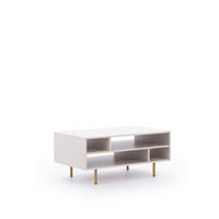 COUCHTISCH Nubia 100 x 60 Kaschmir - Kaschmir/Goldfarben, Holzwerkstoff/Metall (60/100/45cm) - Ravio