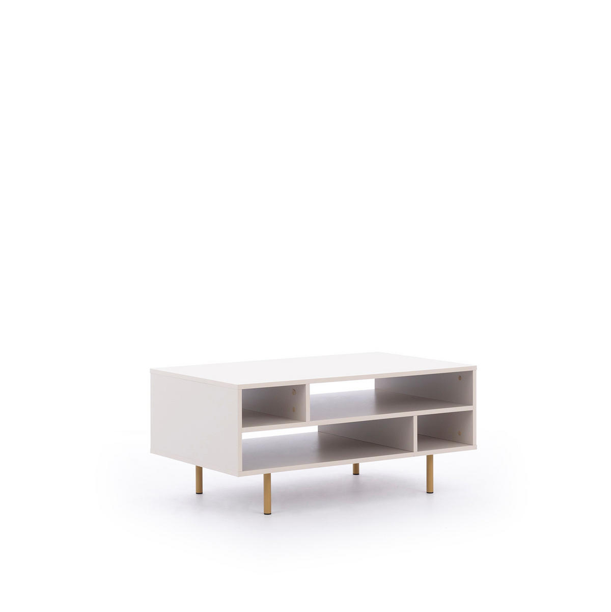 COUCHTISCH Nubia 100 x 60 Kaschmir - Kaschmir/Goldfarben, Holzwerkstoff/Metall (60/100/45cm) - Ravio