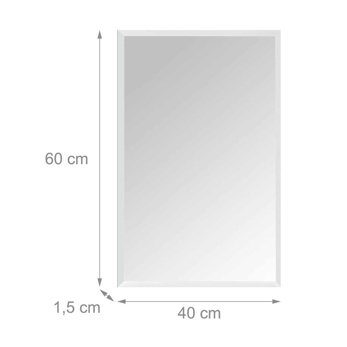 SPIEGEL - Transparent, Glas (60/40/1.5cm) - Relaxdays