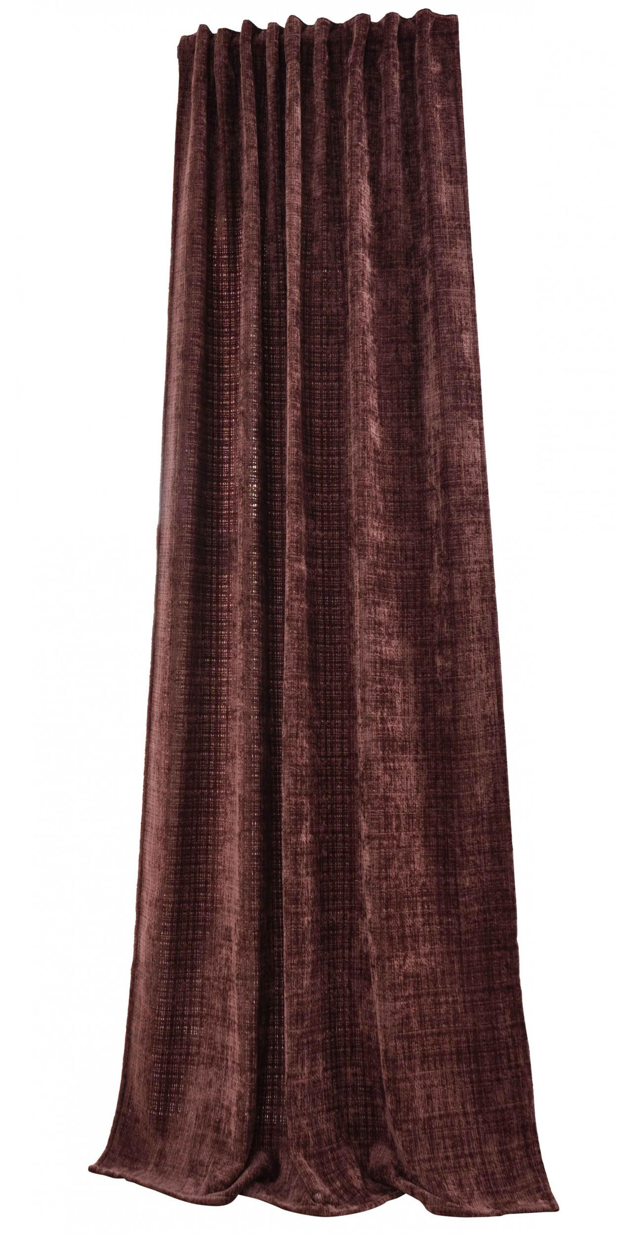 VORHANG Chenille Riga 245x140 cm Himbeere - Weinrot, Textil (140/245cm) - Gardinenbox