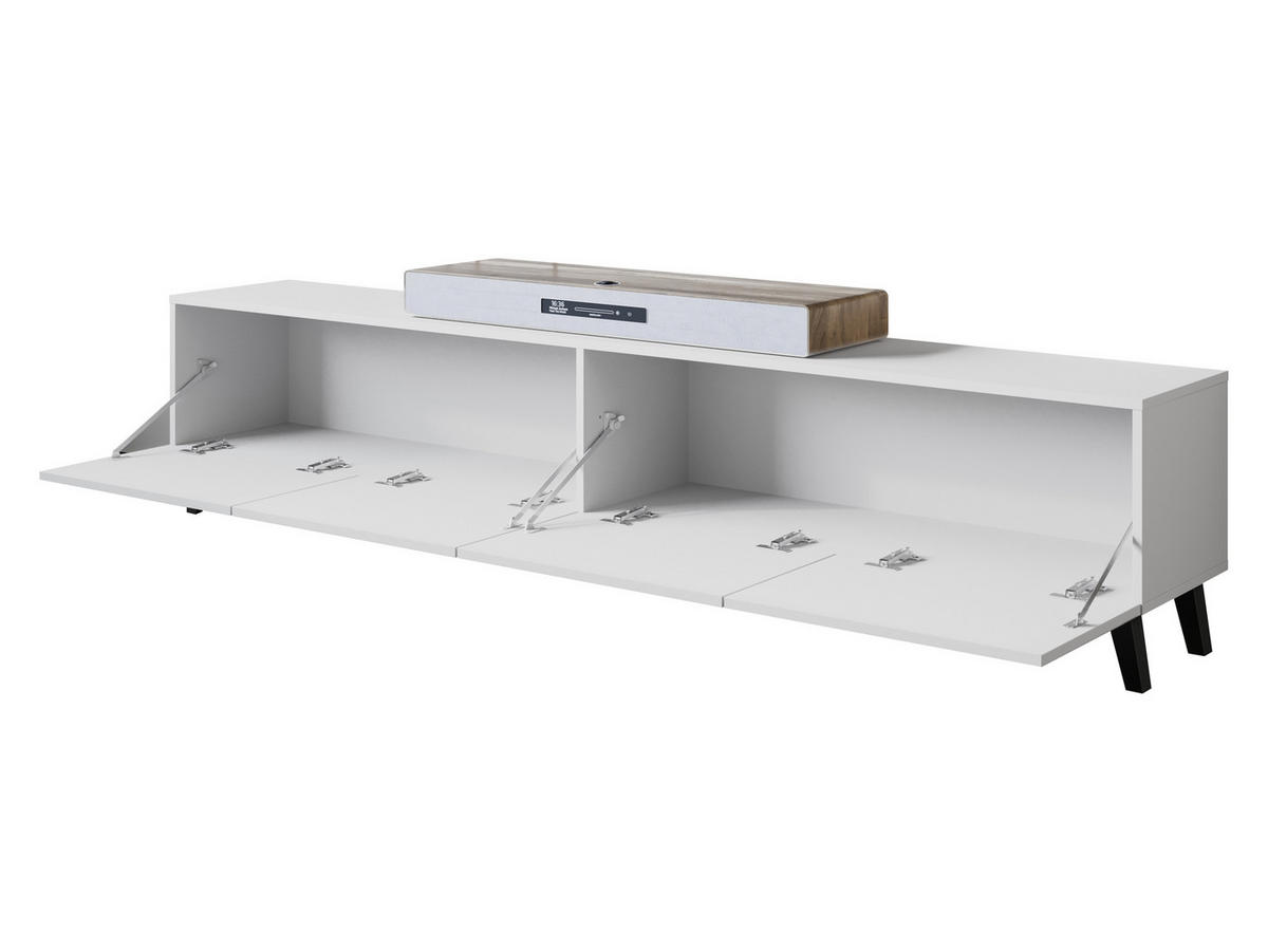 TV-LOWBOARD Phuket 190 - Schwarz/Graphitfarben, Holzwerkstoff/Kunststoff (190/40/32cm) - MIRJAN24