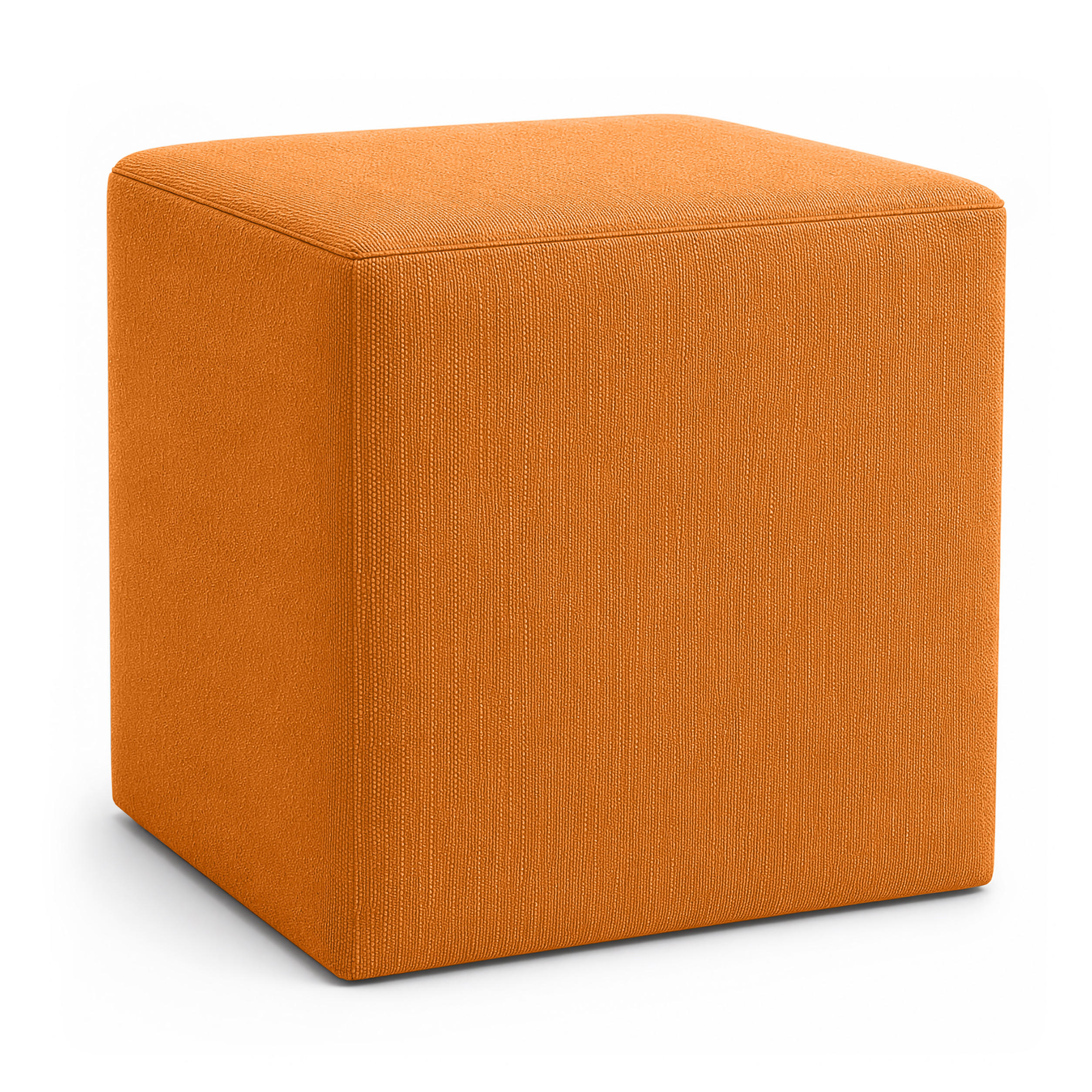 HOCKER M22 Orange 41/45/41 cm eckig - Orange, Holzwerkstoff (41.1/45/41.1cm) - Livojo