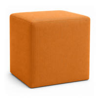 HOCKER M22 Orange 41/45/41 cm eckig - Orange, Holzwerkstoff (41.1/45/41.1cm) - Livojo