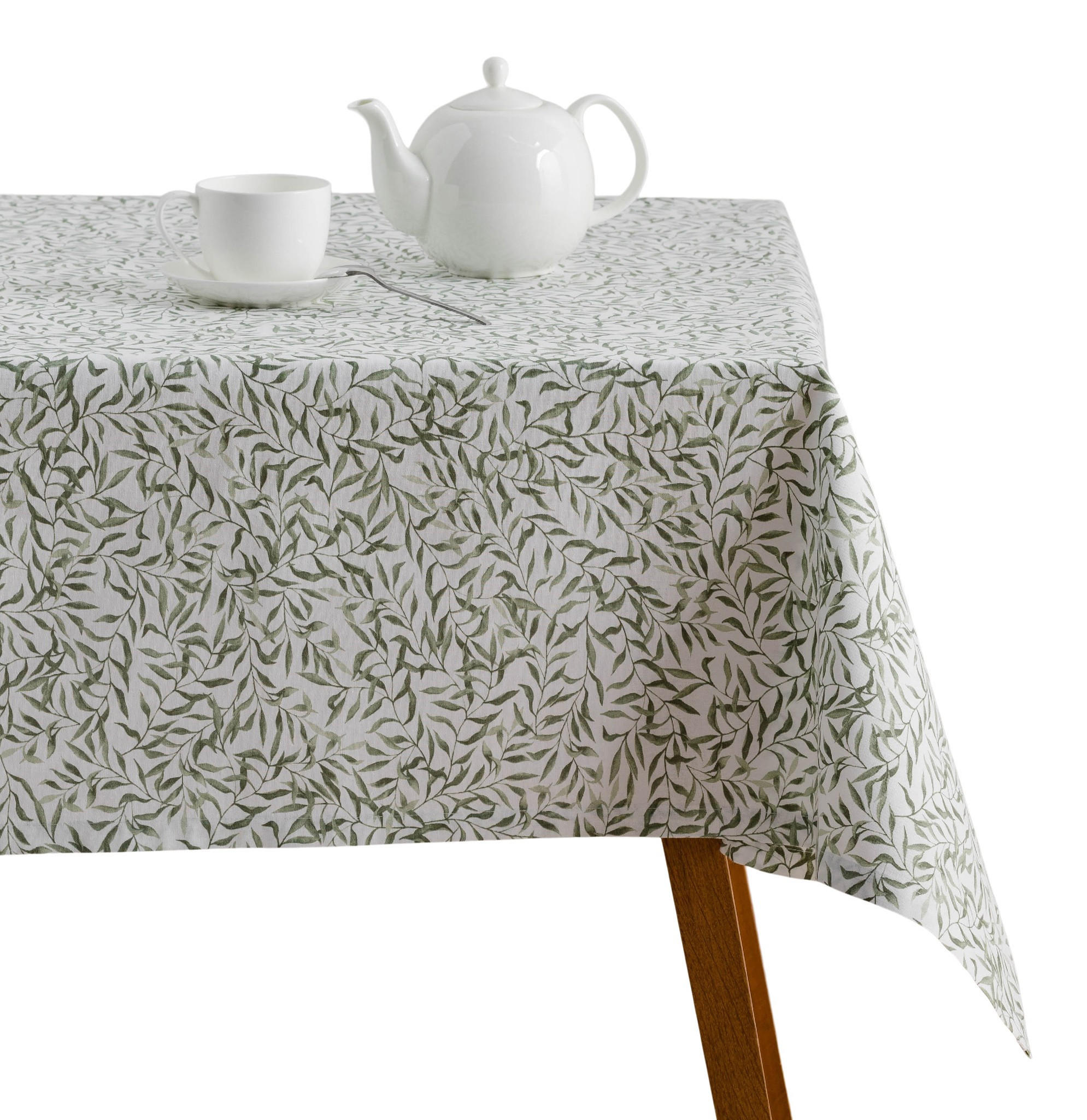 TISCHDECKE Fogli - Ecru, Textil (180/130/1cm) - home&you