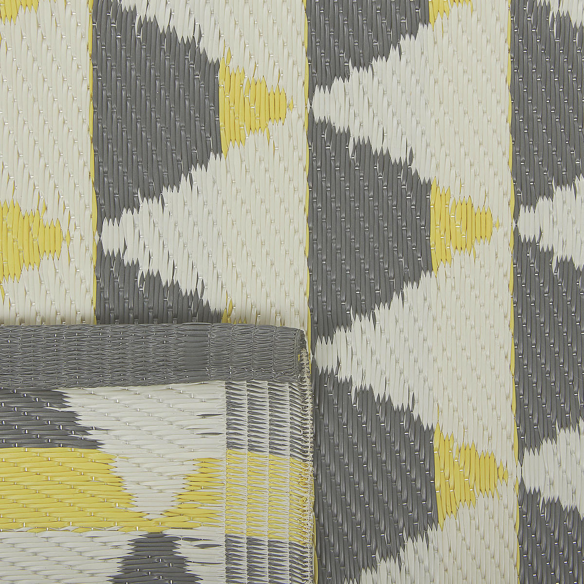 KURZFLOR-OUTDOOR-TEPPICH Hisar 180/120 cm - Grau, Kunststoff (120/180cm) - Beliani