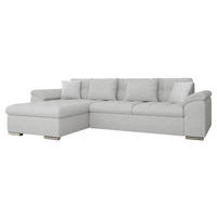 ECKSOFA Diana Premium, Seite: Links - Silberfarben, Holz/Textil (280/160cm) - MIRJAN24