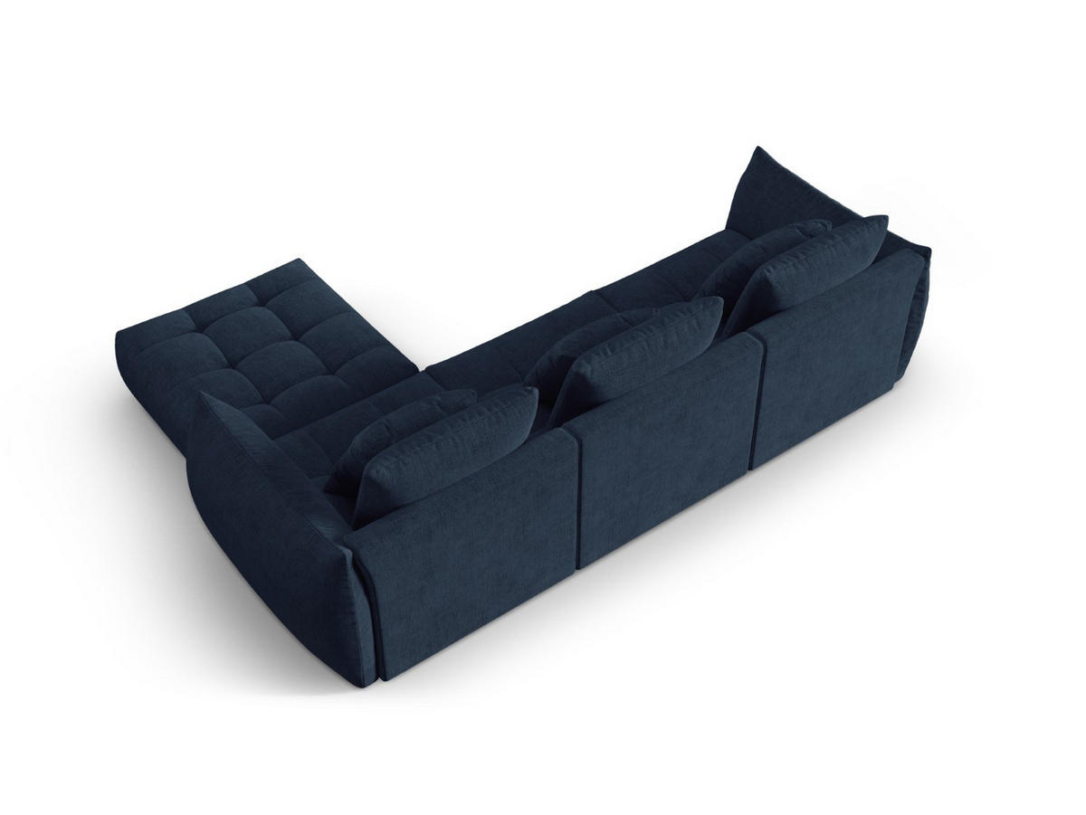 SOFA modular Bloom aus strukturiertem Stoff dunkelblau 2 Sitzplätze - Dunkelblau, Textil (216/332cm) - Micadoni