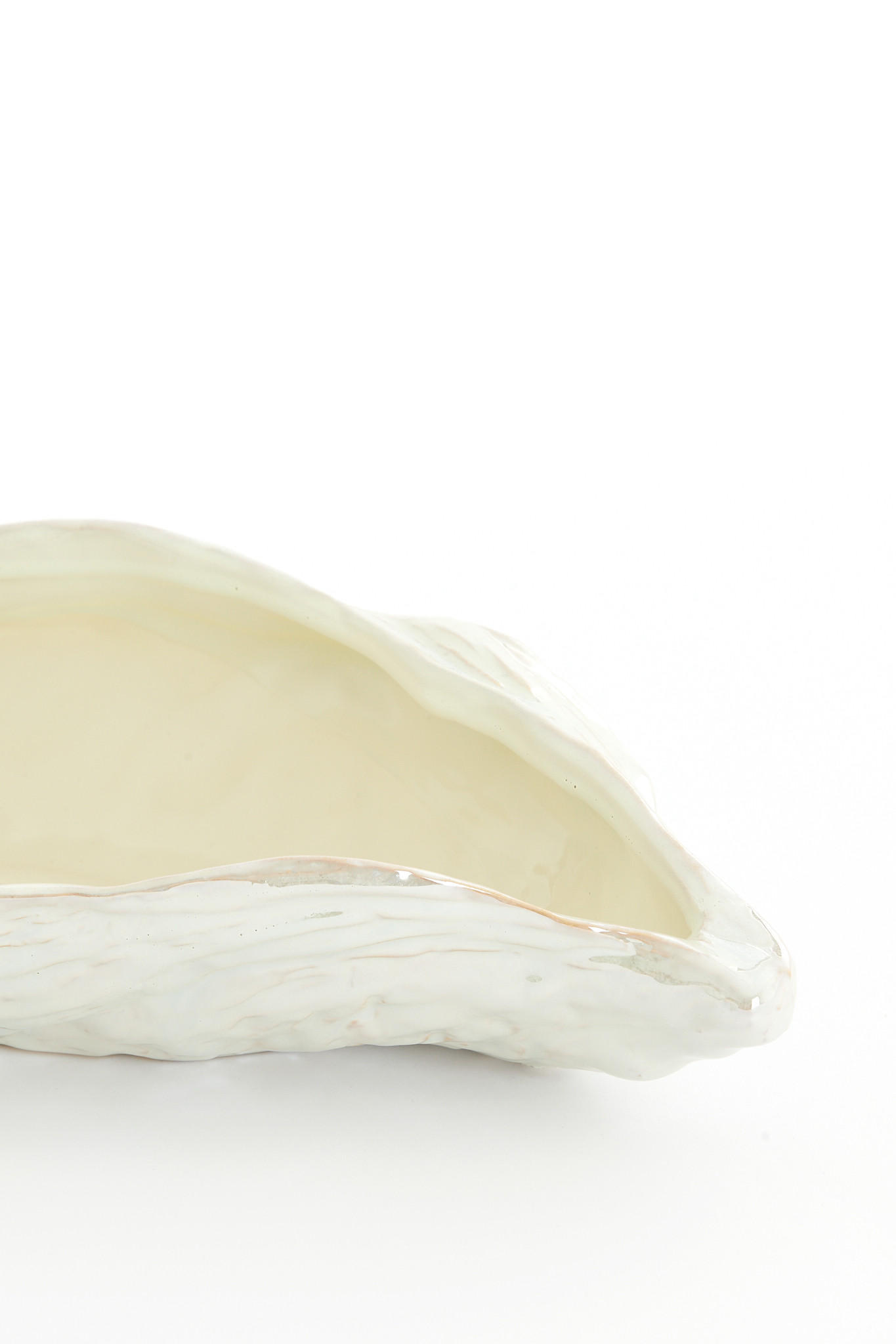 SCHALE Kalako Weiß 41/20,5/10 cm - Weiß, Keramik (10cm) - Light & Living