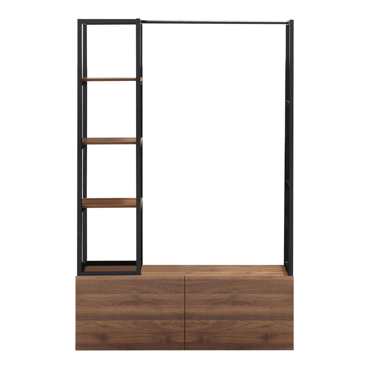 GARDEROBENSTÄNDER Egmating - Walnussfarben, Holzwerkstoff (120/180/40cm) - [en.casa]