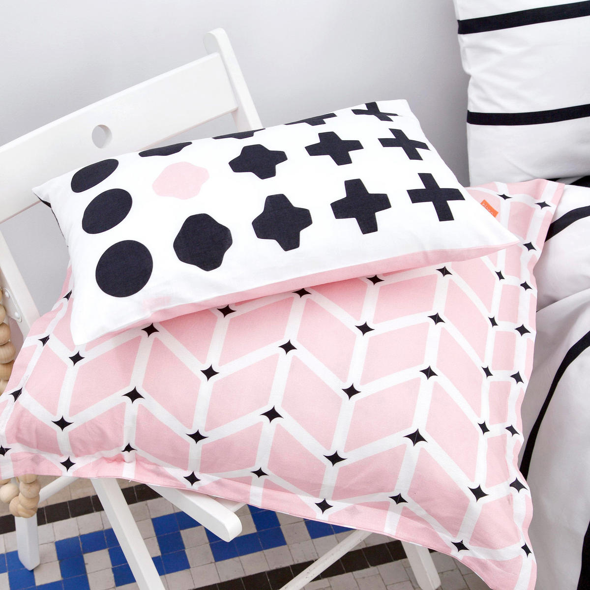 BETTBEZUG blush 155x220 cm (komfortgrösse) mehrfarbig - Multicolor, Textil (155/220cm) - Happy Friday