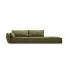 RECHTES-SOFA Kaelle aus Chenille-Stoff grün 4 Sitzplätze - Grün, Textil (110/85/264cm) - Micadoni