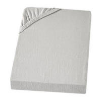 SPANNBETTLAKEN-BOXSPRINGBETT 140x200 - 160x200 Jersey Spannbetttuch 100% Baumwolle, Bettlaken Uni Hellgrau - Hellgrau, Textil (140/200cm) - Carpe Sonno