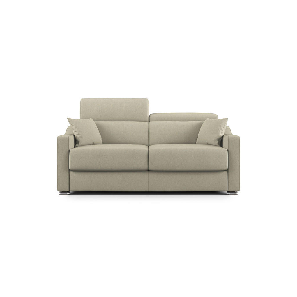 Thumbnail - Divani.store Schlafsofa, Creme, Textil, 211x100x98 cm, Wohnzimmer, Sofas & Couches, Schlafsofas