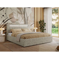 POLSTERBETT GOLD 5 CLASSIC 160/200 - Beige Strukture - Schaum-Matratze - Beige, Textil (160/200cm) - MKS