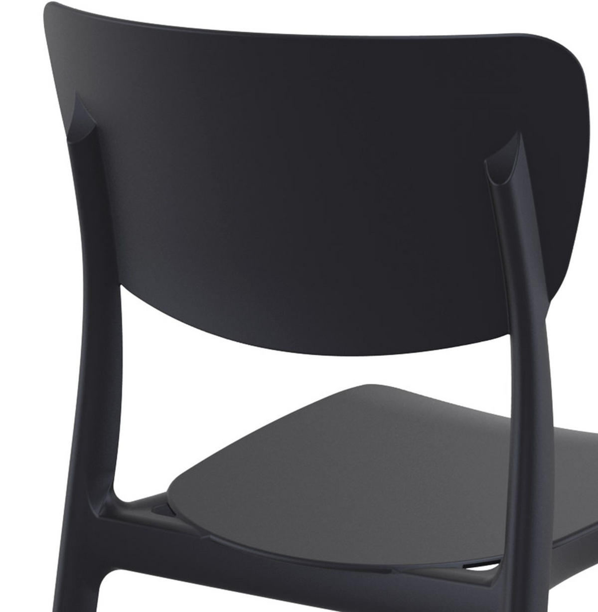 STUHL OMA Schwarz - Schwarz, Kunststoff (39/82/45cm) - Légia Home