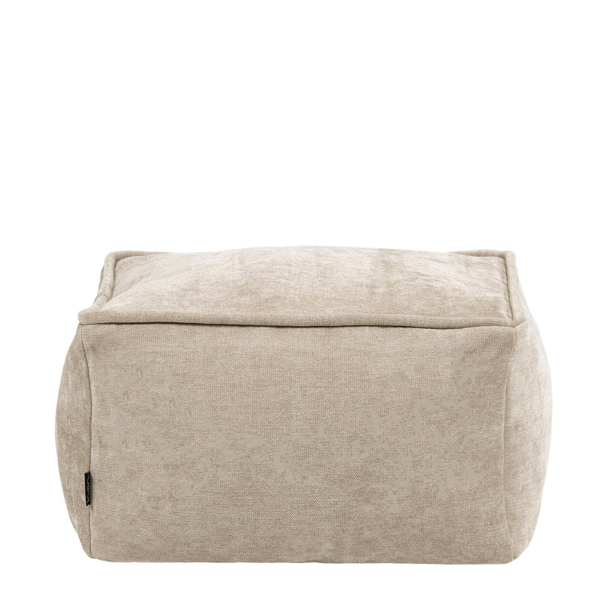 SITZPOUF Chenille Amara - Beige, Kunststoff/Textil (40/24/40cm) - icon