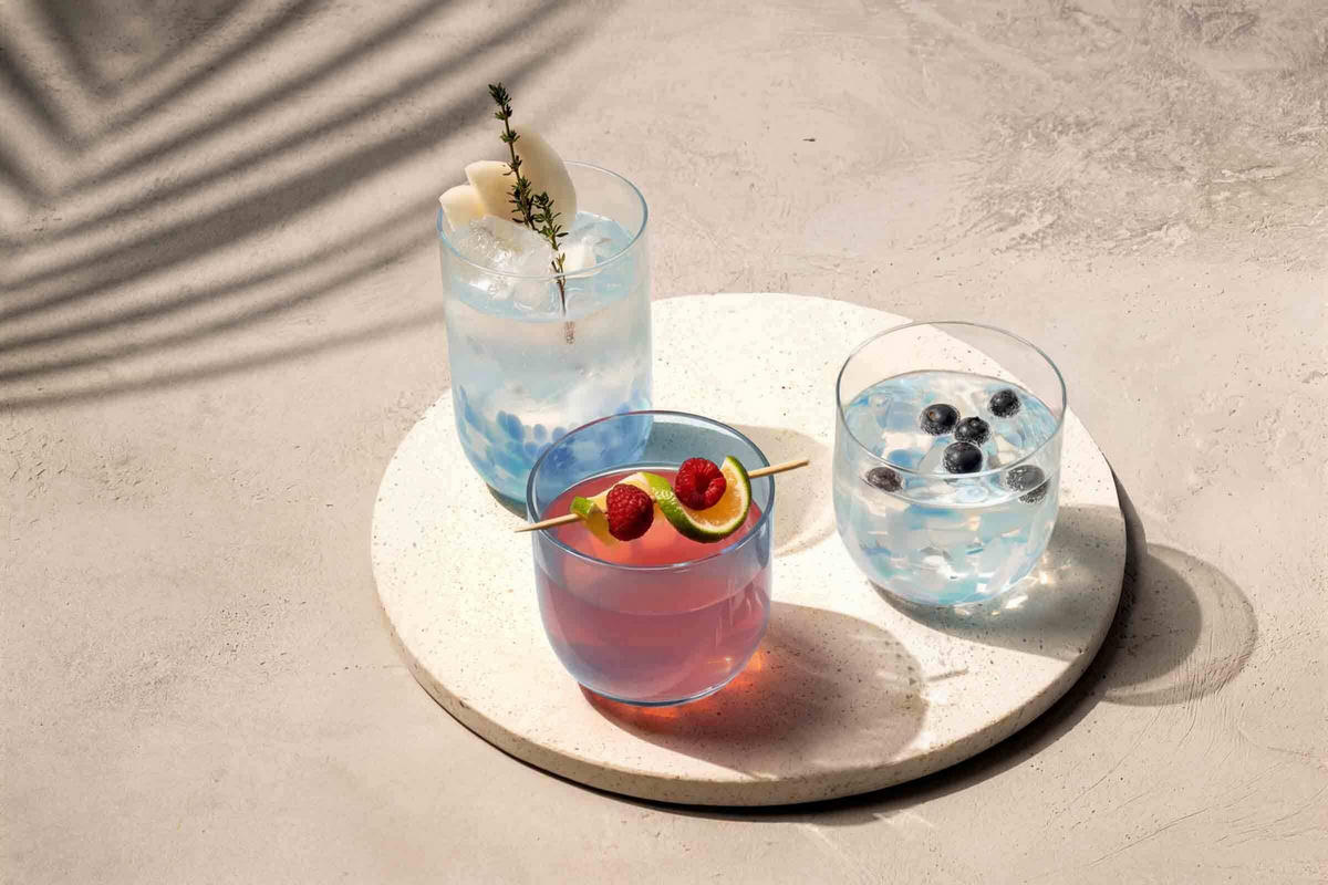 WASSER- UND LONGDRINKGLAS-SET Like Confetti blau 4er Set - Blau, Glas - like.Villeroy & Boch