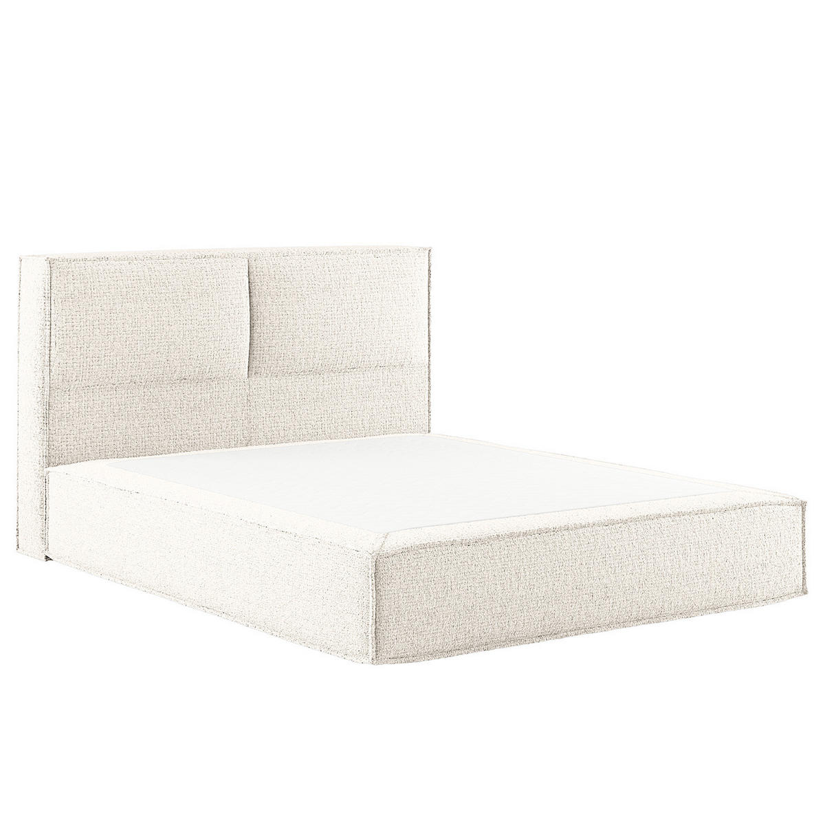 BOXSPRINGBETT mit Kopfteil - Premium - Weiß, Textil (160/200cm) - home24