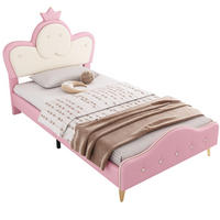 POLSTERBETT 90/200 cm Rosa/Weiß aus PU mit LED-Lichtleiste - Weiß, Kunststoff (90/200cm) - OKMYHOME
