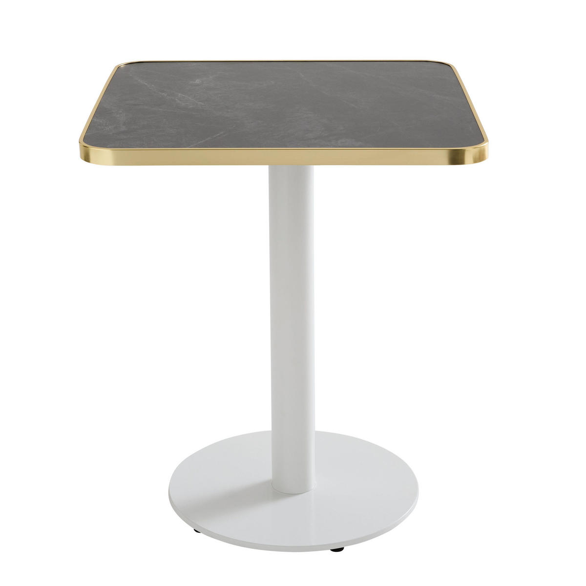 TISCHPLATTE quadratischer 60 cm, Schwarz - Schwarz, Holz/Metall (60/60/2.5cm) - Oviala