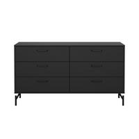 BYRÅ Dana 139 x 40 x 77 cm – svart - Svart, Träbaserade material (39.8/76.6/138.7cm) - Calicosy