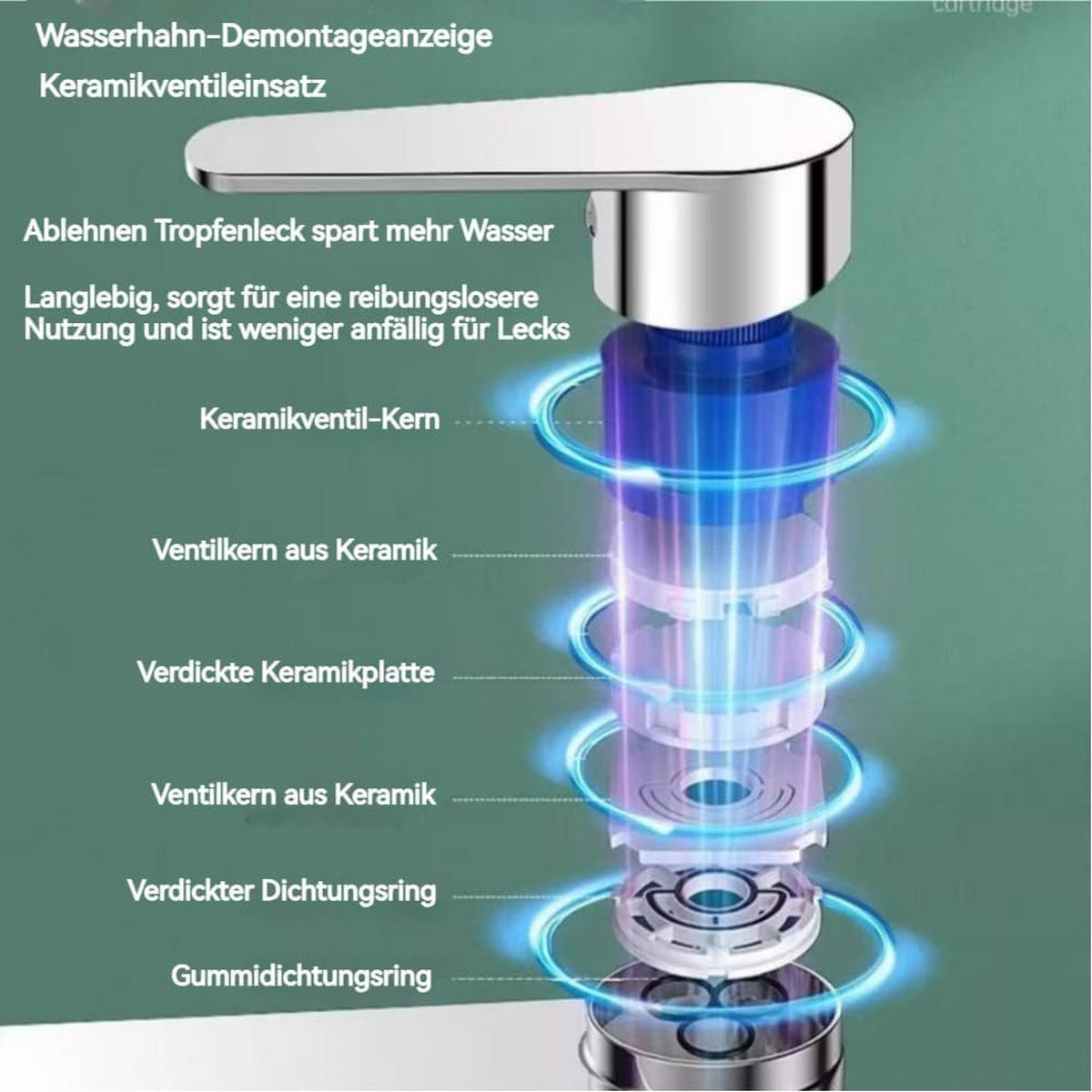 BADEZIMMERARMATUR, inklusive 80 cm Zulaufschlauch, 17 cm hoch, silber. - Silberfarben, Metall (50/6/25cm) - Vallsero