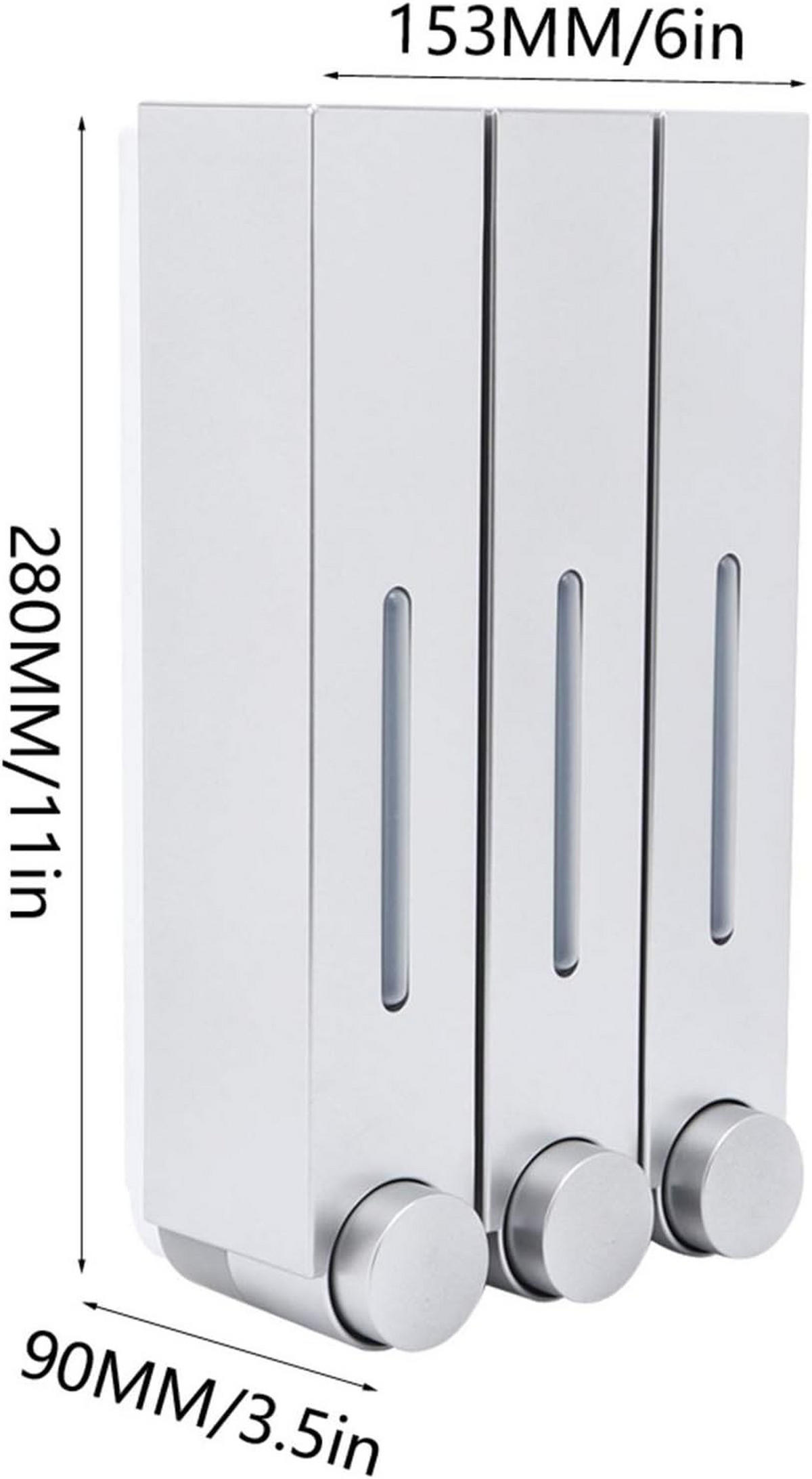 SEIFENSPENDER , 420-ml-Flüssigseifenspender – 3 Sprühköpfe - Grau, Kunststoff (15/7/28cm) - BELZ