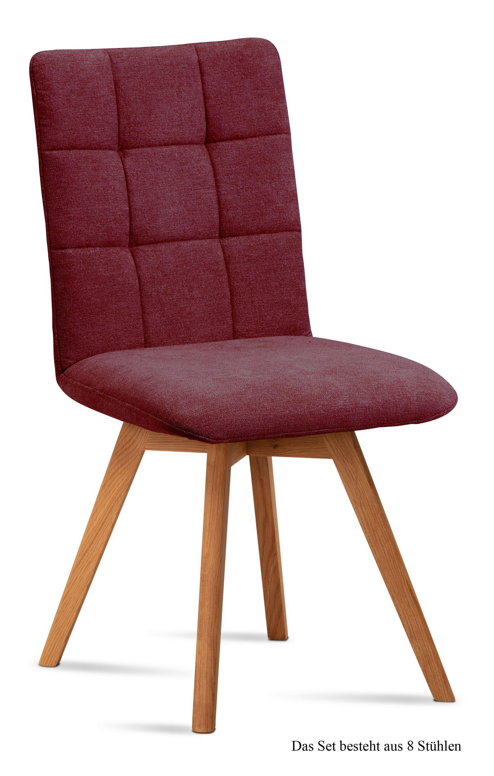 ESSZIMMERSTUHL (8er-Set) Dinny 47x91x60 Eiche geölt/Marsala - Eichefarben/Brombeere, Kunststoff (60/91/47cm) - 58aufmkessel