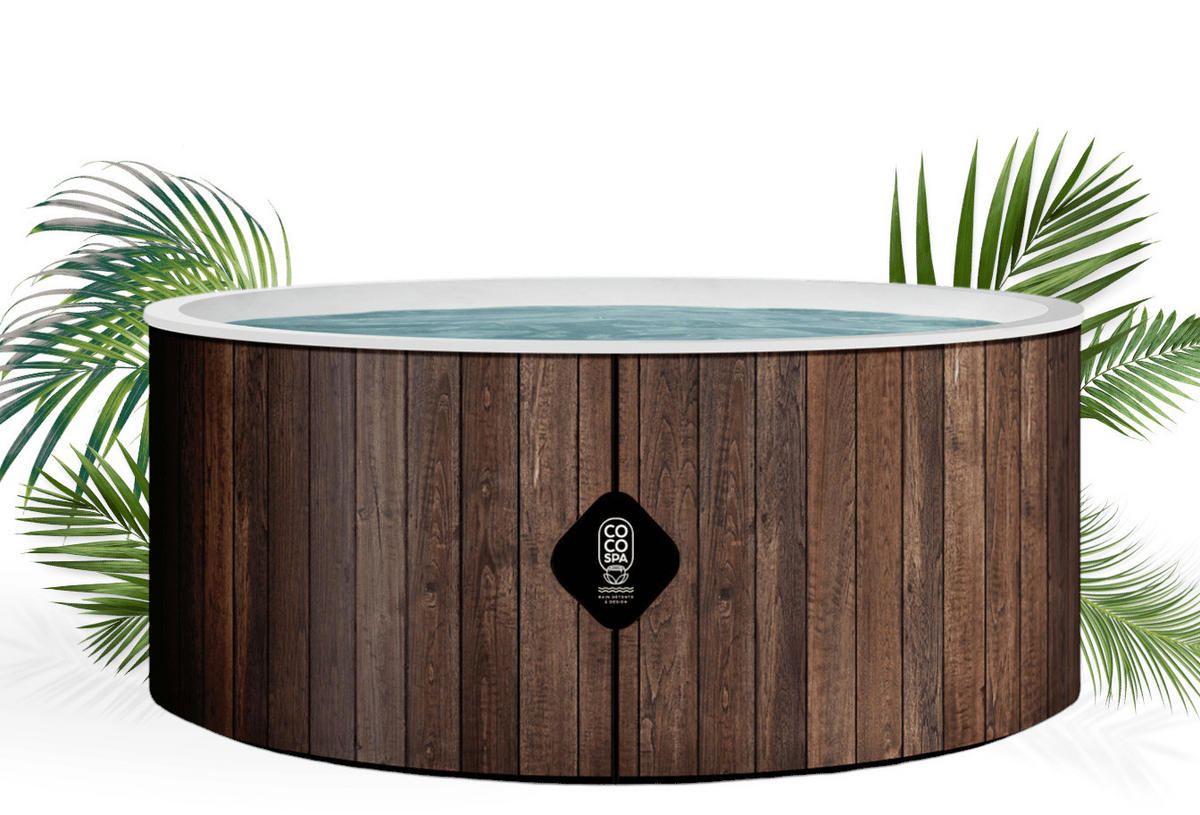 WHIRLPOOL Aufblasbar SPA Helsinki 180 cm Durchmesser, 1100 Liter, Motor 2240 W, Für bis zu 6 Personen - Braun, Kunststoff (180/70/70cm) - COCO SPA