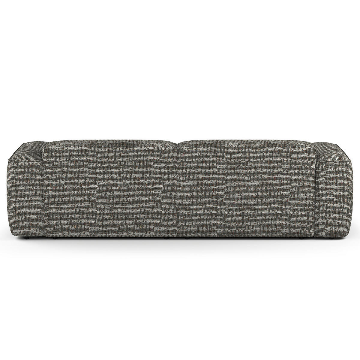 1,5-SITZER ECKSOFA mit Longchair - Schwarz/Grau, Kunststoff/Textil (260/173cm) - home24